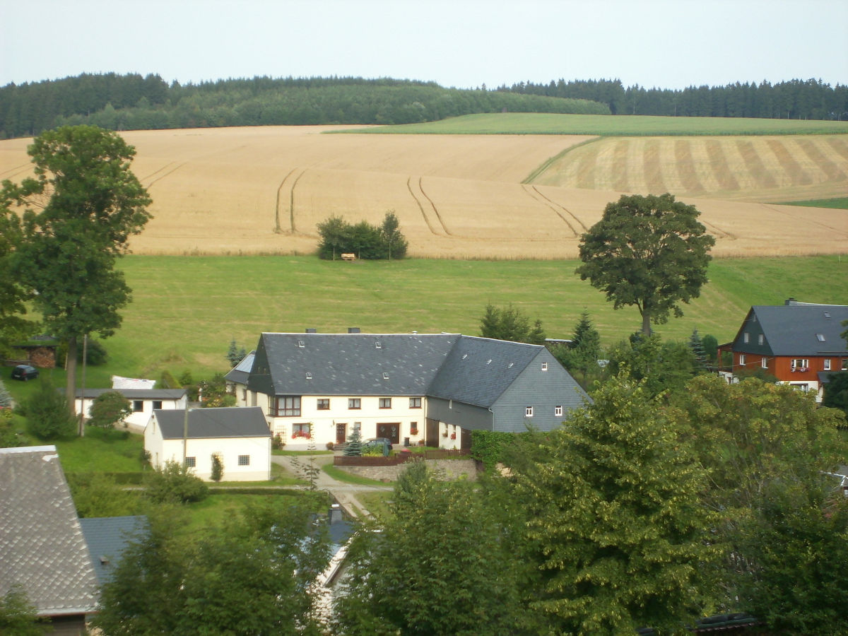 Blick auf die Ferienwohnungen